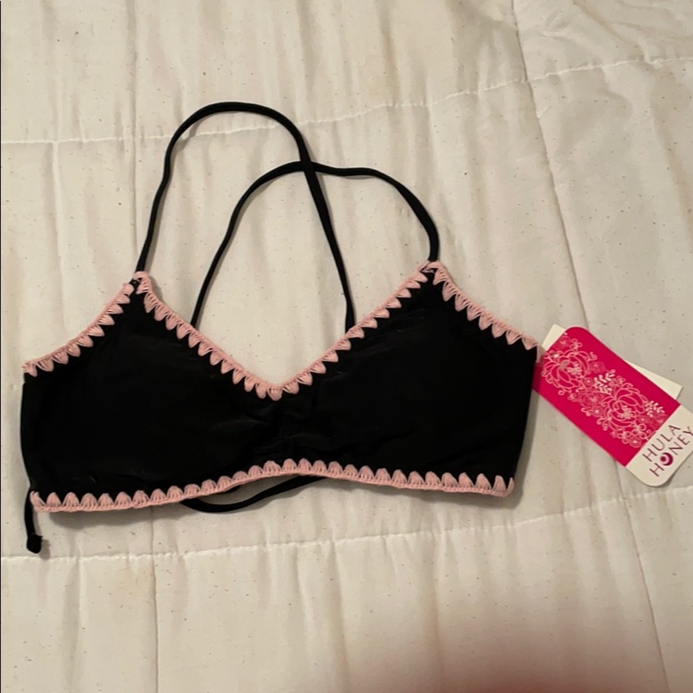 Hula Honey black & pink bikini top